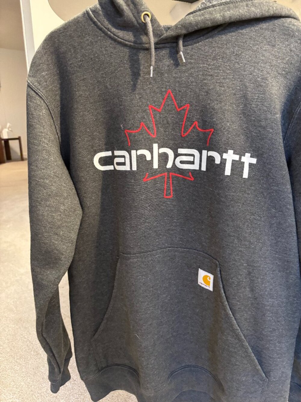 Carhartt Unisex Hoodie Sweater Canada Maple Leaf - Mens' Sz S "Loose Fit"